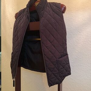 Jones New York Brown Quilted Vest